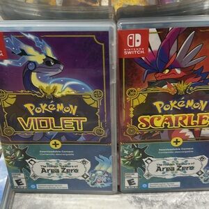 Nintendo Pokémon Violet and Scarlet Game Set - Purple and Red with dlc